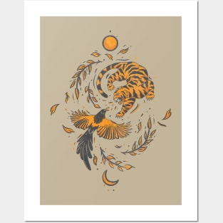 Tiger & Eagle Fighting Posters and Art